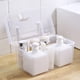 thumbnail image 1 of Contenedor transparente, portátil transparente con tapa duradera Estuche organizador para almacenar cosméticos Suministros Cremas Baño perfecl Contenedor transparente, 1 of 8