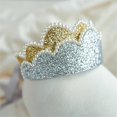 thumbnail image 4 of Adjustable Size Crowns Glitter Pearl Headband Princess Full Sequins Crown Kids Carnivals Birthday Party Prom Supplies Silver, 4 of 4