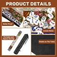 thumbnail image 6 of Mini 21" x 21" Mahjong Mat for Travel Mediterranean Coastal Village Flowers Lemon Trees Non-Slip Noise Reduction Mahjong Tiles for Dominoes Poker Card, 6 of 6