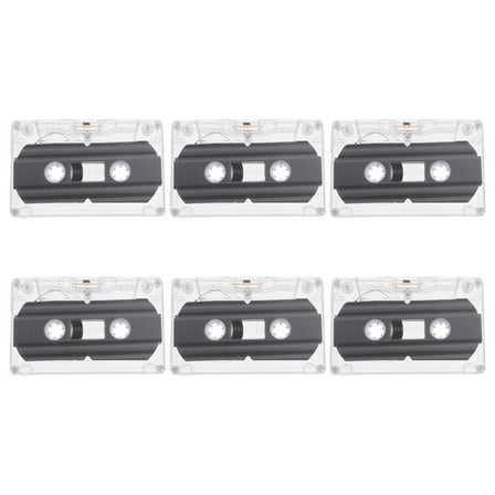 6 Pcs Blank Empty Cassette Tapes Recordable Audio Recorder with Digital Converter Rack