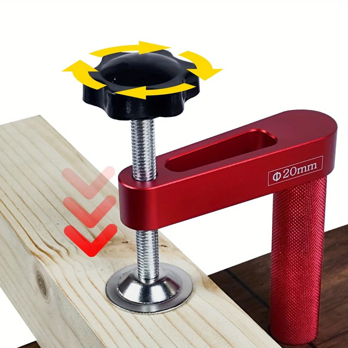 2 Packs 19mm/20mm Bench Dog Hold Down Clamps MFT Table Workbench Hole Clamps for Woodworking