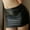 Black, variant on Womens PU Leather Slit Mini Skirt Low Waist Tight Stretch Wet Look Skirts
