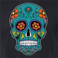 thumbnail image 5 of Wild Bobby Day Of The Dead Sugar Skull Pop Culture Men Premium Tri Blend Tee, True Black, Medium, 5 of 5