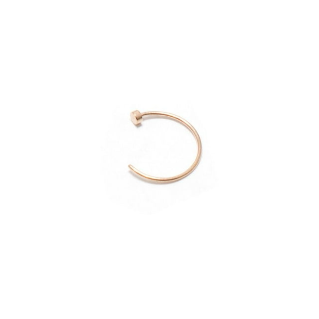 Nose Ring Piercing Surgical Steel Hoop Stud CZ Bone Screw Retainer 22G 20G 18G