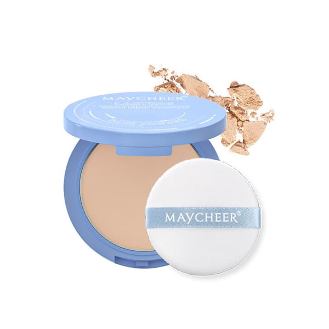 Poudre Compacte Compacte Compacte 10 g avec Applicateur Éponge pour une Finition Mate Naturelle en 3 Teintes