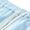 thumbnail image 4 of Nmnitkp Mens Shorts Quick Dry Cargo Shorts Elastic Waist Drawstring Multi-Pocket Lightweight Breathable Casual Outdoor Work Summer Shorts Sky Blue,3XL, 4 of 9