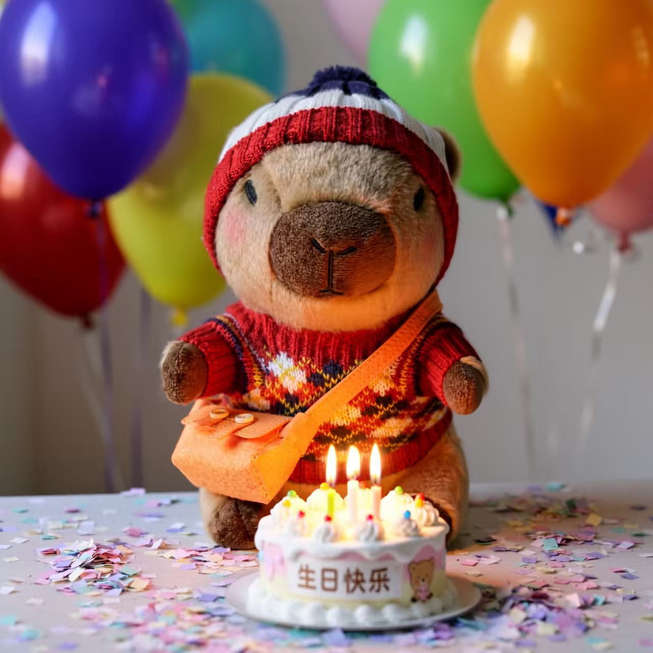 Adorable Capybara Plush Toy with 8/9/10 Fun Outfits & Accessories, 10.2-inch Dress-Up Plush Animal for Kids, Perfect Birthday or Holiday Gift