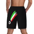 thumbnail image 2 of Mens Italian Flag And Football 2 in 1 Quick Dry Swim Trunks with Compression Liner Beach Shorts, 2 of 6