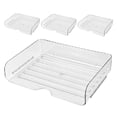 thumbnail image 6 of WHAMVOX  4 Pcs Paper Tray Organizer for Desk Office File Work Transparent, 6 of 7