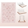 thumbnail image 7 of 5x7ft Area Rug, Blush Pink Boho Cute Floral Rug for Bedroom, Washable Large Soft Non-Slip Low-Pile Carpet or Living Room Playroom Dorm, Pink Multi, 7 of 7