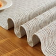 thumbnail image 3 of Nvzi Camino de mesa con borlas, beige, 33x122cm - Camino de mesa de poliéster, camino de mesa fino, camino de mesa rústico, camino de mesa decorativo para el hogar, 3 of 5