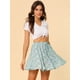 thumbnail image 2 of INSPIRE CHIC Minifalda Con Volantes Para Mujer Falda De Verano Plisada Con Estampado Floral Azul M, 2 of 6