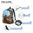 thumbnail image 3 of Fotbe Snowy Mountain Photography Bear Printed Canvas Daypack - Stylish and Durable Vintage Compact Backpack - Class, Work, Travel, or Laptop Bookbag,Organized Compartments-Small, 3 of 5