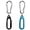 Black+Blue, variant on MiPhee 2-Pack Silicone Case for Go-Tcha with Keychain Carabiner