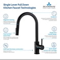 thumbnail image 4 of Blossom Solid Brass Single Handle Kitchen Faucet | Matte Black | Modern, Rust-Resistant Design, 4 of 10