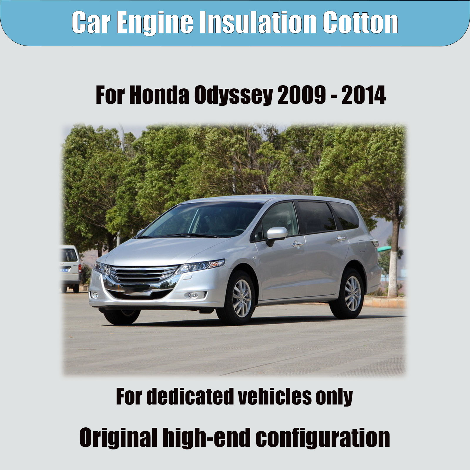 Car Engine Insulation Cotton, Front Engine Hood Sound Heat Insulation Cotton For Honda Odyssey 2005-2019, Soundproof Car Accessories-09-14payment