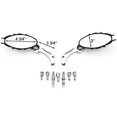 thumbnail image 2 of Krator Flame Rear View Mirrors Chrome Pair w/Adapters Compatible with Harley Davidson Sport Tour Glide FXRT, 2 of 3