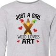 thumbnail image 4 of Inktastic Artist Just a Girl Who Loves Art Long Sleeve Youth T-Shirt, 4 of 5