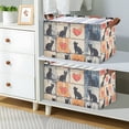 thumbnail image 2 of Yayeee Foldable Storage Basket for Shelves with Handles Set of 2 Waterproof Cloth Bins, Cats and Hearts, 2 of 7