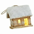 thumbnail image 5 of CarpNettore Christmas Village House Wooden Glow Cabin Rustic Gift Christmas Ornament Xmas Decor for Festival Holiday Desktop Party Office Style B, 5 of 9