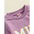 thumbnail image 5 of Mommy and Me Matching Outfits Mama Mini Letter Print Long Sleeve Crewneck Sweatshirt Halloween Baby Matching Clothes, 5 of 7