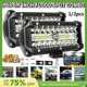 thumbnail image 2 of Barra de luz antiniebla impermeable para conducción y trabajo, Combo de focos de inundación para UTV, ATV, camión y barco, 13200LM, 40LED, 120W, 2 of 4