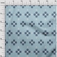 thumbnail image 3 of oneOone Velvet Dusty Blue Fabric Geometric Fair Isle Pattern Sewing Material Print Fabric By The Yard 58 Inch Wide, 3 of 4