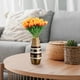 thumbnail image 5 of Uxcell 24Pcs Tulipanes Falsos Flores Artificiales, Tulipanes Artificiales de PU que Lucen Reales con Tallos, Naranja, 5 of 6