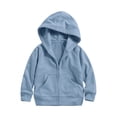 thumbnail image 2 of OGLCCG Girls Zip Up Hoodies Long Sleeve Hooded Sweatshirts Casual Lightweight Cotton Workout Jacket with Pockets 2-13 Years, 2 of 4