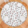 thumbnail image 2 of White Cow Moo Milk Pattern Round Fitted Tablecloth with Elastic Edge,Dining Table Cover Waterproof,Outdoor Round Tablecloth for Camping,Dining,Indoor and Outdoor, 2 of 7