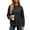 Gray, variant on Sweatshirts for Women Waffle Grid Crew Neck Drop Shoulder Curved Hem Loose Pullover Tops