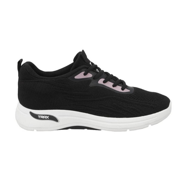 Tenis Textiles TRAX BY MR SHU Mujer Comodos Sports negro 24