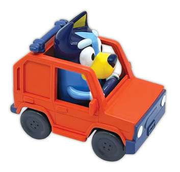 Bluey Deluxe One Car Megamat with a car and accessories
