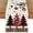 Red, variant on Smile Red Pine Trees Merry Christmas Table Runner, Winter Xmas Holiday Kitchen Dining Table Decoration for Home Party Decor 13x72 Inch