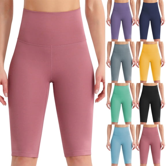 TGPMGRZ High Waisted Biker Shorts for Women - 5"/8" Tummy Control, Ultra-Comfort for Workouts, Yoga & Daily Wear Black Size L