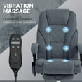 thumbnail image 3 of CoSoTower Massage Office Chair, Reclining Computer Chair with Adjustable Height and Footrest, Dark Grey, 3 of 7