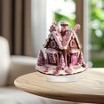 thumbnail image 6 of Christmas Village House Decorations,2D Acrylic Table Decor,Christmas Cabin Special Shape Art Decor With Base Table Decor,Collectible Ornaments(C), 6 of 6