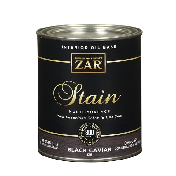 ZAR Interior Oil Base Stain, Gallon, Color - Black Caviar