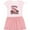 Pink With Stripes, variant on Inktastic Hogs and Kisses with Cute Pig Family Girls Toddler Dress