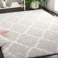 thumbnail image 2 of SAFAVIEH Tahoe Gerald Quatrefoil Shag Area Rug, 5' x 7', Silver/White, 2 of 8