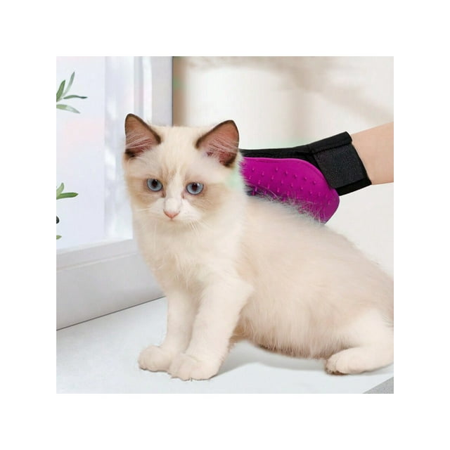 Groom Your Pet with Comfort: Pet Massage Lint Removal Gloves & Floating Comb for Long & Short Hair!