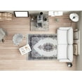 thumbnail image 3 of Ladole Rugs Distressed Argyle Flatweave Traditional Indoor Area Rug - Premium Room Decor Carpet for Living Room, Bedroom, Kitchen, Patio, and Office - Grey and Blue, 8x10 (7'10"x10'5", 240cm x 320cm), 3 of 6