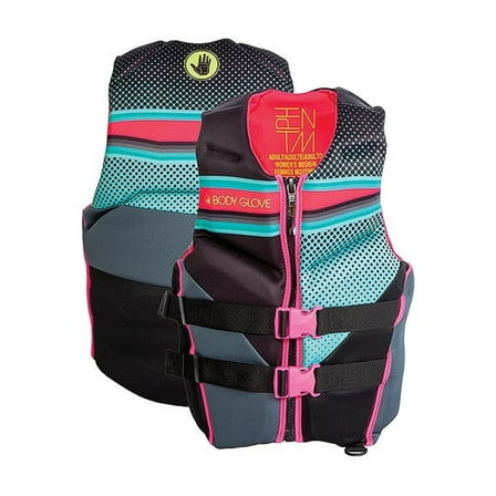 Body Glove 23224WAQUPNKS Women's Phantom Evoprene Vest, Aqua/Pink, Small
