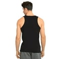 thumbnail image 2 of Men’s 100% Cotton Heavyweight Tank Top, Black 2XL, 1 Pack, 2 of 4