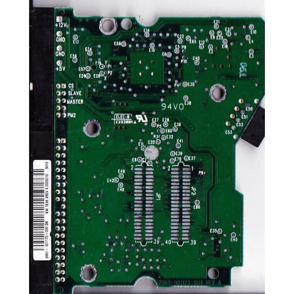 WD2500BB-00FTA0, 2061-001173-000 DK, WD IDE 3.5 PCB