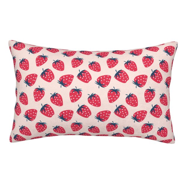 Balery Strawberry Funda de Cojín Estampada, Regalos para Mujeres, Regalos de Amor para Ella, Regalos para Novia o Esposa, Funda de Almohada-14"x20"