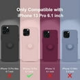 thumbnail image 6 of Designed for iPhone 13 Pro Case,[with Ring Stand][Support Magnetic Car Mount] [Anti-Scratch Microfiber Lining] Slim Shockproof Silicone Phone Case for iPhone 13 Pro 6.1 Inch - Pink Sand, 6 of 14