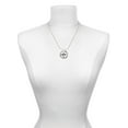 thumbnail image 3 of Delight Jewelry Silvertone Caduceus - MA Gymnastics Ring Charm Necklace, 18", 3 of 4
