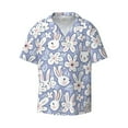 thumbnail image 6 of Kdxio Men's Hawaiian Shirt for Men Short Sleeve Shirt Rabbit And Floral Summer Casual Holiday Beach Button Down T-Shirts, 6 of 7