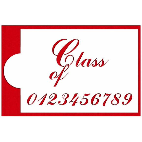 Designer Stencils Class Of... Cake Stencil, Beige/semi-transparent